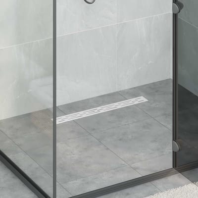 vidaXL - Doucheafvoer - lineair - design - met - 360° - sifon - zilver - 60 - cm