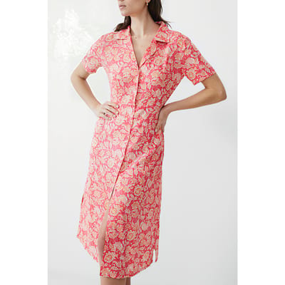 French Connection Cosette Rever Dress Long Camellia Size: 6 | Shirt Dresses Outlet | Dames | Grijs