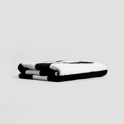 HOMLA - Towel - LAWENA - Black and White Stripes - 70x130 cm