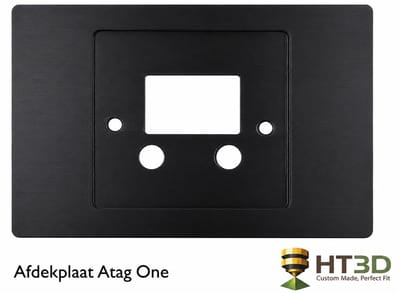 Afdekplaat Atag One - Zwart - Atag One Thermostaat - Kamerthermostaat - Thermostaat - Muurplaat - Afdekraam - Grondplaat - Houder - HT3D