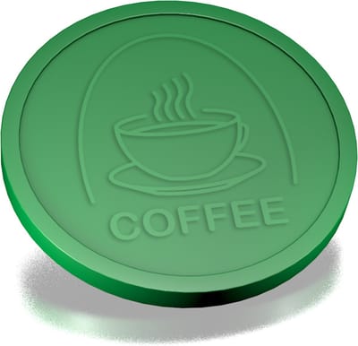 CombiCraft Reliëfmunten koffie groen - 250 stuks