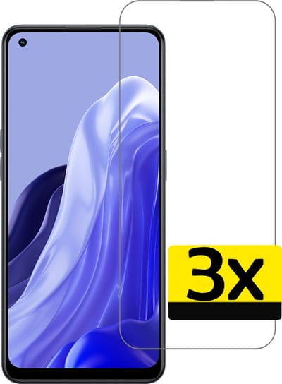 Screenprotector - Geschikt voor OPPO Reno 7 - 3 Stuks - Extra Sterk - Beschermglas - Gehard Glas - Tempered Glass - Screen Protector