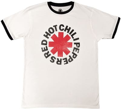 Red Hot Chili Peppers - Logo Ringer Heren T-shirt - XL - Wit