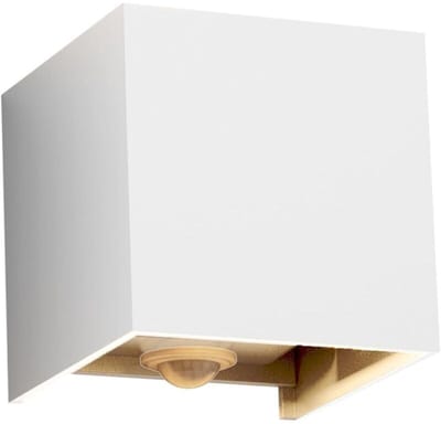 SnelShoppen - INHDBOX Led-wandlicht voor buiten, effectlicht met lichtfilter, IP54 waterdicht, inclusief 2 aanpasbare leds voor tuin, terras en sfeerv