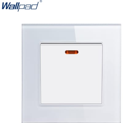 20A 40A Boiler Schakelaar Wallpad Luxe Kristalglas 110 V-250 V EU UK Standaard Muur Led indicator Airconditioning Wandschakelaar
