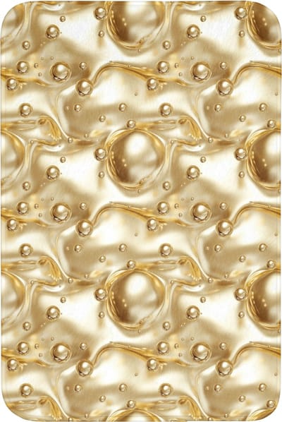 Badmat 60x90 cm - Antislip - Vloeibaar - Druppels - Goud - Badmatten voor badkamer - Badkamermat - Douchemat - Badkamer mat