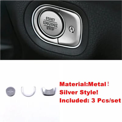 Auto Startknop Decoratie Sticker, Geschikt voor Mercedes-Benz GLE GLS G-klasse G463 G500 W167 X167 gray