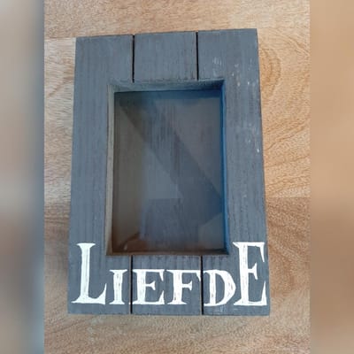 Woodart Foto lijst   "Liefde" Antique grey