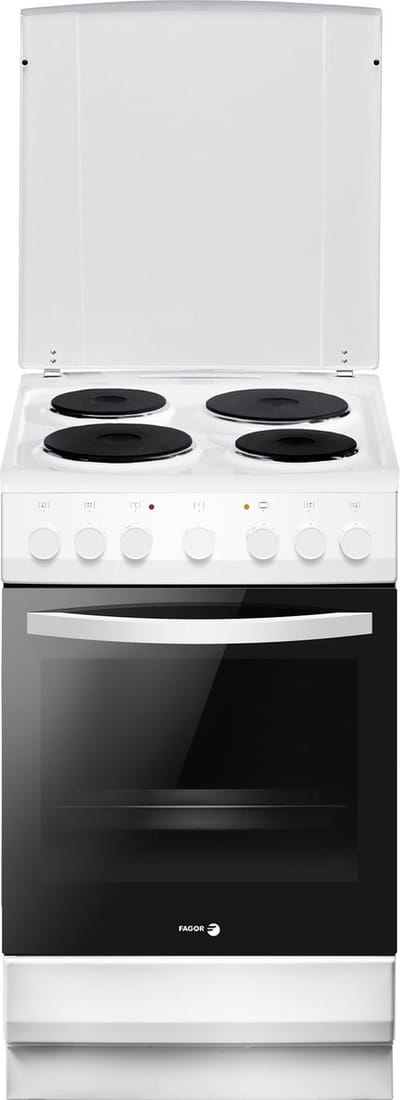 Fagor Traditioneel Fornuis FACE103B - 50 cm breed - Katalyse + Hydro Clean oven 62 L - Hetelucht