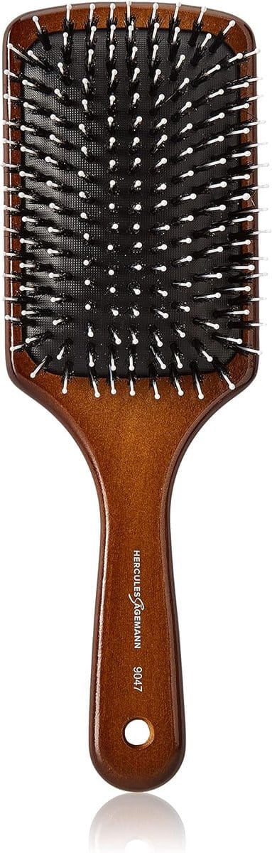 Verzorgende Paddle Brush voor Lang Haar - Natuurlijke Houten Borstel met Wildzwijnharen
