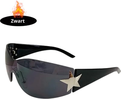 Bovista - Festival Bril - Rave - Space - Techno - Freaky Glasses - Heren - Dames - Zonnebril - Zwart grijs