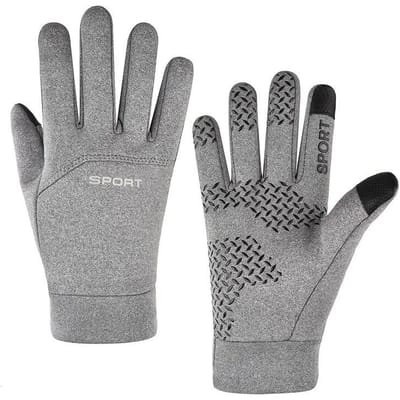 Heren Winter Waterdichte Fiets Handschoenen Buitensporten Skiën Hardlopen Motorfiets Touchscreen Fleece Handschoenen Antislip Warme Volledige Vingers XL