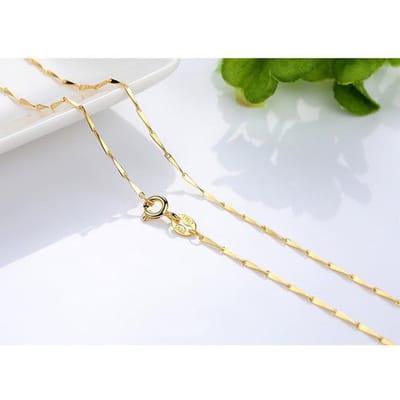 Echte 14k Gouden Kleur Ketting Voor Vrouwen Watergolf Ketting Slangenbot/Sterrenhemel/Kruisketting 18 inch Ketting Hanger Fijne Sieraden 45cm white