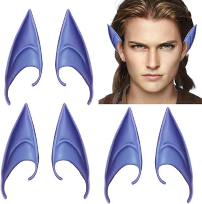 3 Paar Elf Oren Accessoires voor Cosplay en Halloween Feesten - 12 cm Lange Paars Elf Oren voor Carnaval en Verkleedpartijen