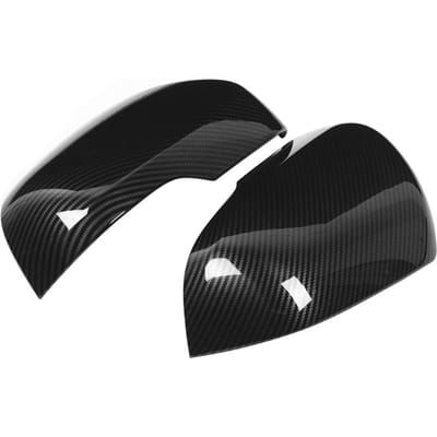 Lot de 2 boîtiers de rétroviseurs en fibre de carbone ABS pour Hyundai Grand Starex(H1) 2019 black