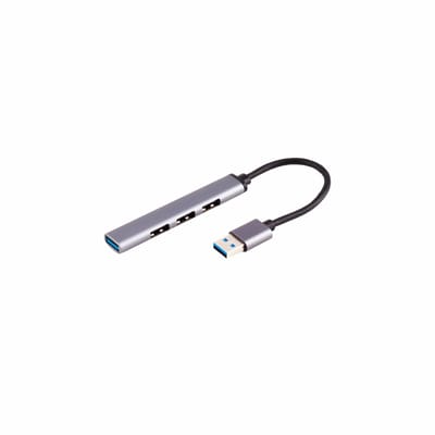 USB hub (USB-A) | 4x USB-A | USB2.0/USB3.0 | slim design | aluminium | 0,10 meter