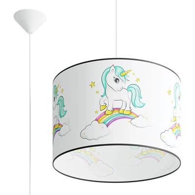 Sollux Lighting Hanglamp Jednorożec - E27 - veelkleurig - PVC - 95x40x40cm