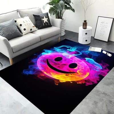 3D Graffiti Smiley Gezicht Vloerkleed Tapijt Kleed voor Woonkamer Slaapkamer Bank Deurmat Decoratie Kinder Speel Anti-slip Vloermat 40x60CM