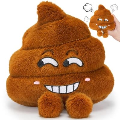 Grappig Pluche Poep Speelgoed met Scheetgeluiden - Hilarisch Cadeau voor Kids en Huisdieren