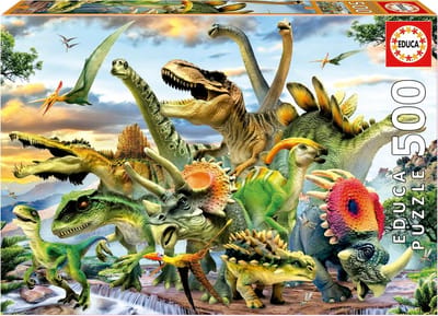 Puzzel met 500 stukjes voor volwassenen - Dinosaurus thema