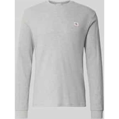 Calvin Klein T-shirt Wafel T Shirt Met Lange Mouwen Lv040em217 P79 Heroic Grey Htr Mannen Maat - S