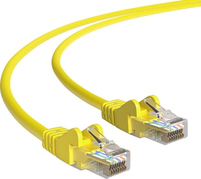 Cat 5e - U/UTP - Netwerkkabel - Patchkabel - Internetkabel - 1 Gbps - 0.25 meter - Geel - Allteq