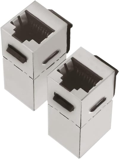 Keystone coupler RJ45 - 10Gbps Cat6a - 2 stuks - Eenvoudige installatie voor optimale verbinding - ShopVlot