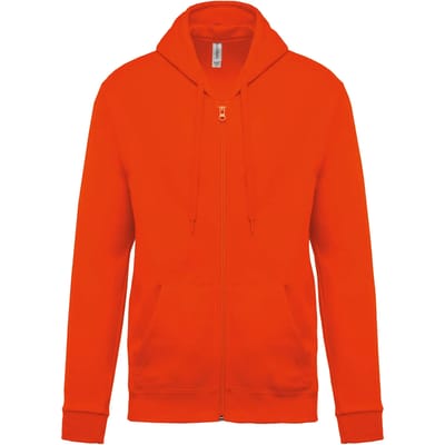 Kariban Sweater met rits en capuchon K479 - orange - S