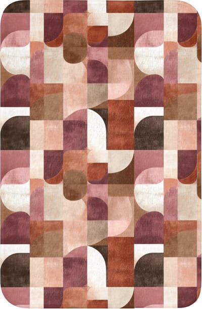 WC mat 40x60 cm - Antislip - Geometrie - Modern - Retro - Toiletmat - Vloermat - Douchemat - Toilet tapijt - Toiletmatten