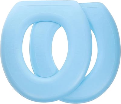 Toiletbrilhoezen - Wc-zitkussens - Extra Comfort - Wasbaar en Herbruikbaar - 42 x 38 cm - Blauw