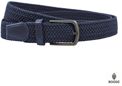 Boodz Gevlochten Elastische Riem Blauw | Maat