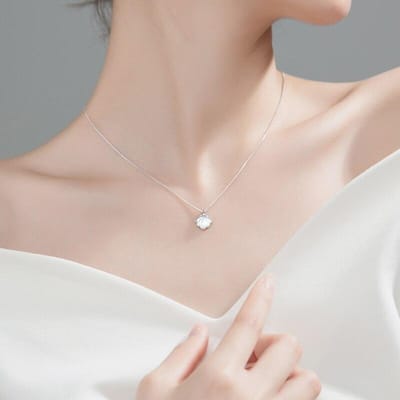 925 Sterling Zilver Zoete Schelp Sleutelbeen Ketting Ketting voor Vrouwen Hanger Ketting Sieraden Cadeaus beige
