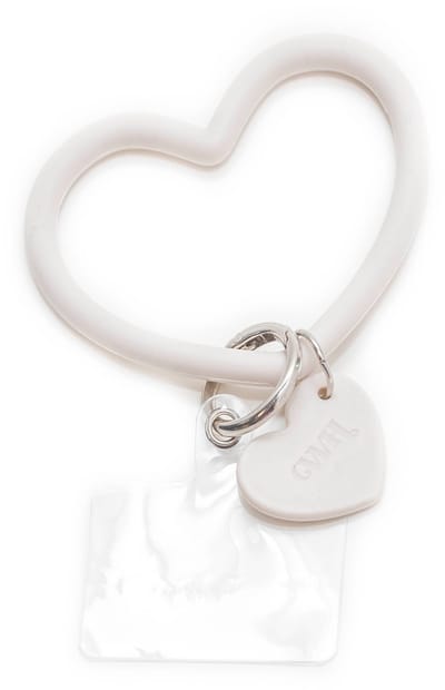 xoxo Wildhearts Hartje telefoonkoord Universeel - Koord voor telefoon - Easy Cord - Telefoonbandjes - Hartjesketting voor telefoon - Koord voor telefoon universeel - Koord voor telefoon Samsung - Telefoonkoord - iPhone - Phone Cord - Beige / Crème