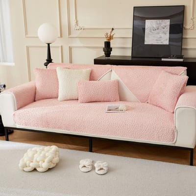 Winter Verdikt Warm Bankkussen Modern Eenvoudig Pluche Bankkussen High-end Antislip Bankhoes Cover 70*70cm