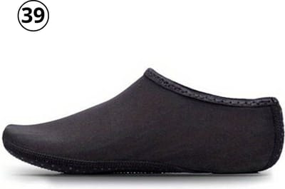 Livano Waterschoenen Voor Kinderen & Volwassenen - Aqua Shoes - Aquaschoenen - Afzwemschoenen - Zwemles Schoenen - Zwart - Maat 39