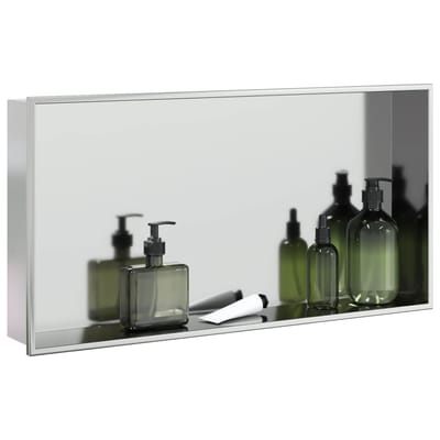 vidaXL - Douchenis - 62x32x9 - cm - roestvrijstaal - geborsteld - zilverkleurig
