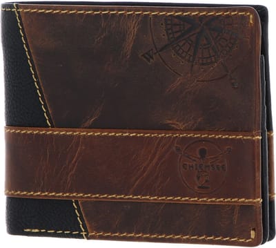 CHIEMSEE Leren Portemonnee Ghana Flap Wallet Black Zwart Veelkleurig