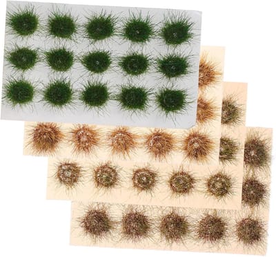 Kunstgras Clusters - Mini Gras - Modelbouw Landschap - Gedetailleerd Ontwerp - 8.5 x 5.5 cm - Diverse kleuren