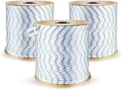 Polypropyleen touw - Gevlochten lijn - Outdoor bevestiging - UV-bestendig drijvend - 14 mm 90 meter - Wit