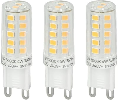 LED line LITE LED Insteeklamp G9 - 4W (vervangt 30W) - 350lm - Ø16mm - 230V - Energiezuinig - 3 stuks