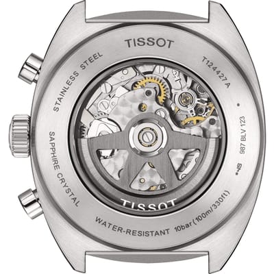 Tissot Heritage 1973 T1244271605100 Horloge - Leer - Zwart - Ø 43 mm