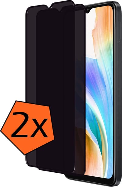 Screenprotector - 2 Stuks - Geschikt voor OPPO A18 - Privacy Filter - Gehard Glas - Beschermglas - Tempered Glass - Screen Protector