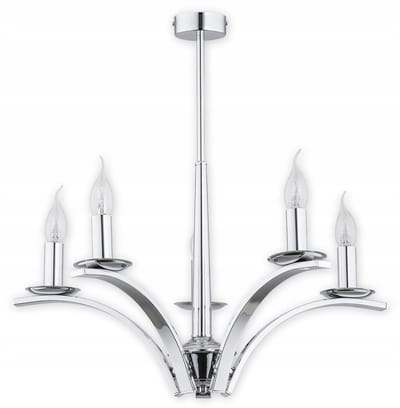 Lemir Kapra Chroom Kroonluchter wandlamp 5-lichts LED E14 Modern Klassiek