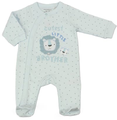 Watch Me Grow - boxpakje - 'cutest little brother' leeuwtje sleepsuit - klein broertje - newborn - maat 50