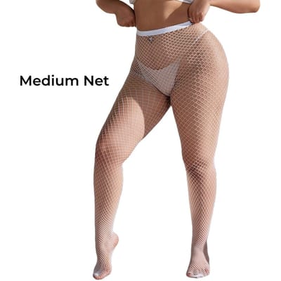Dames Grote Maten Visnet Kousen Voor Gewicht 90-125Kg Lengte 160-180Cm Sexy Zwart Wit Stretch Pantyhose Voor Zomer Netten Panty's Plus 90-125kg beige