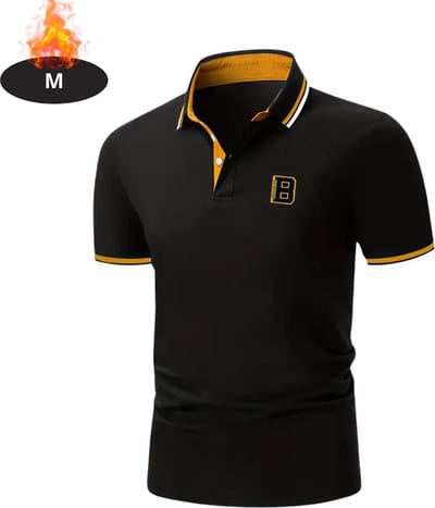 Bovista Poloshirt Heren - T-Shirt Heren - Shirt - Overhemd - Polo Shirt - Zwart - M