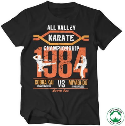 Cobra Kai All Valley Karate Championship biologisch T-shirt zwart