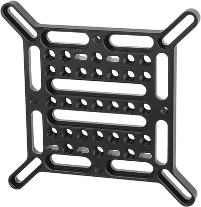 Famanu - Houten kaasplank met messenhouder 75 × 75 mm en 100 × 100 mm – Natuur