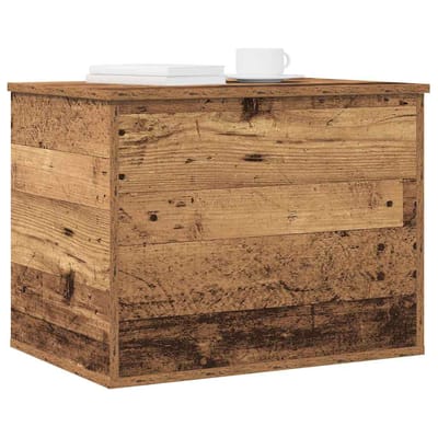 vidaXL - Opslagdoos - Oud - hout - 60 - x - 42 - x - 46 - cm - Bewerkt - hout