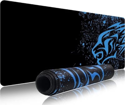 StayPowered XL Gaming Mousepad - Maximale Controle voor Gamers en Professionals - Groot Formaat - Gladde Stoffen Bovenlaag - Gemakkelijk Schoon te Maken - Anti-slip Onderkant - Perfect voor Elk Bureau - Zwart - Levering Sneller dan Aangegeven!